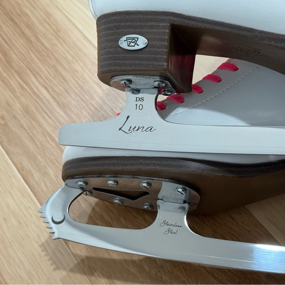 Riedell Emerald Model 119W Ladies Womens White Figure Ice Skates Size 7.5 - Picture 8 of 12